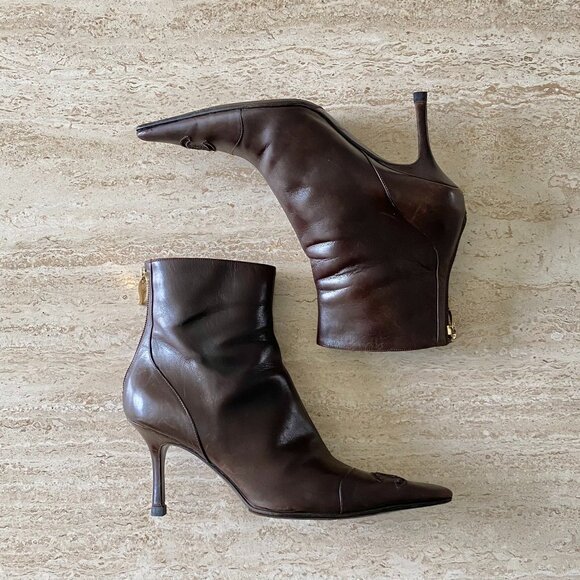 Vintage Chanel Mesh CC Ankle Boots - Picture 4 of 9